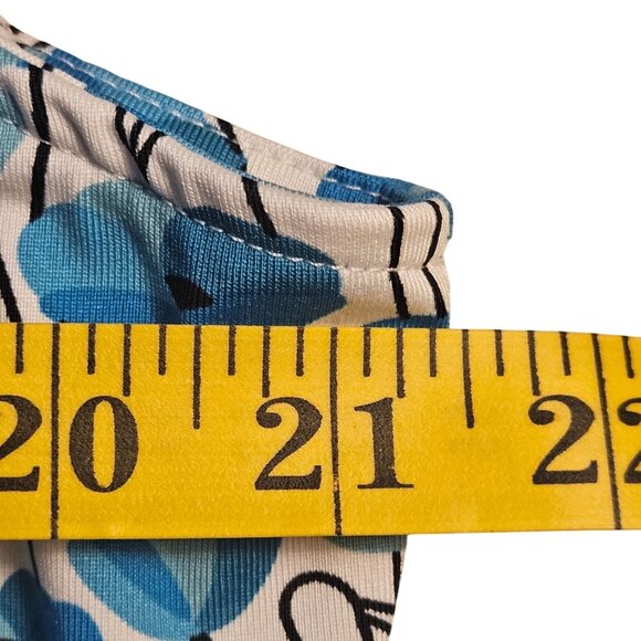 Tails Women’s Blue Floral Sleeveless Top XL – Resortcore, Clean Girl, Summer Bri - Picture 8 of 10